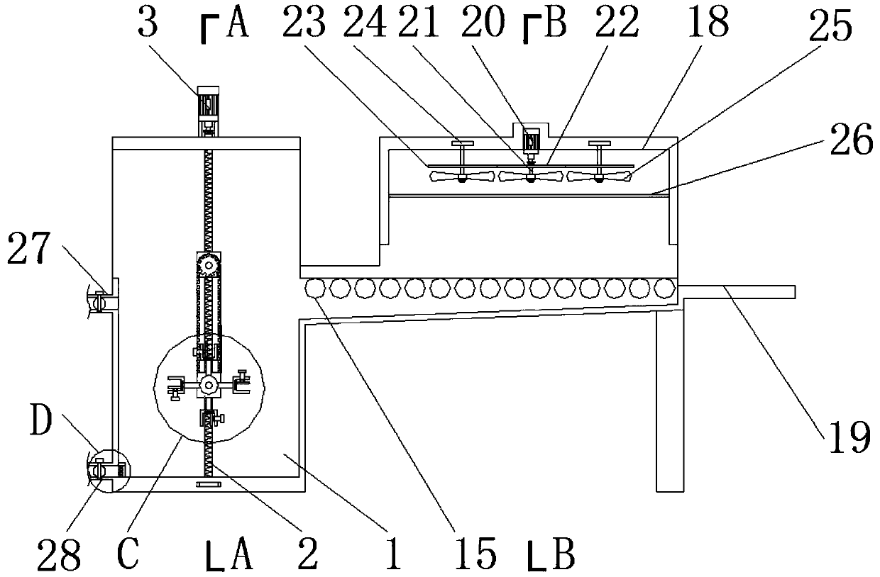 Cleaning device with drying function for computer production