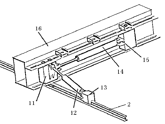 Construction method of track gauge variation block slippage of long span spatial composite roof truss