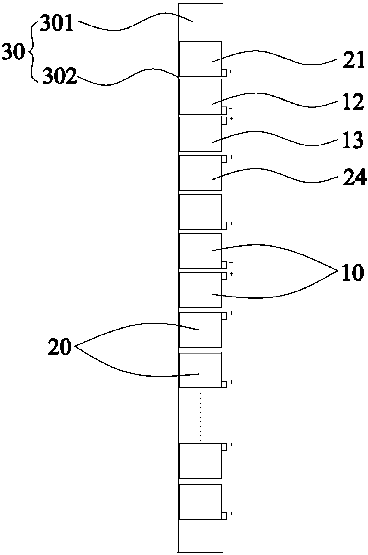 Square battery cell