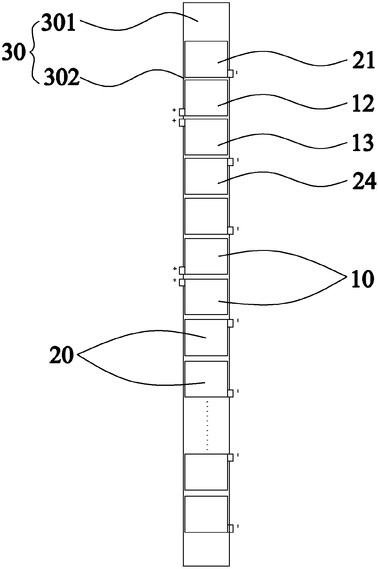 Square battery cell