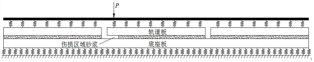 Plate-type ballastless track structure evaluation method based on CA mortar damage