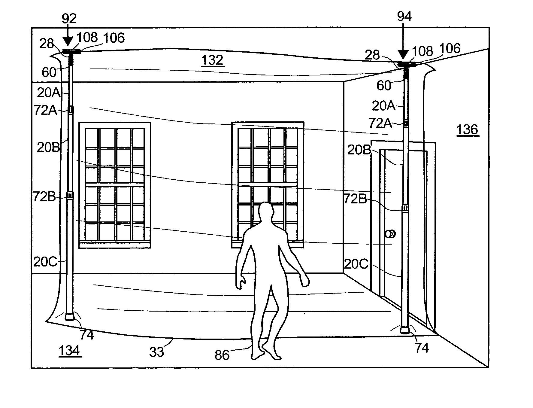 Partition mount with integrated plunger assembly