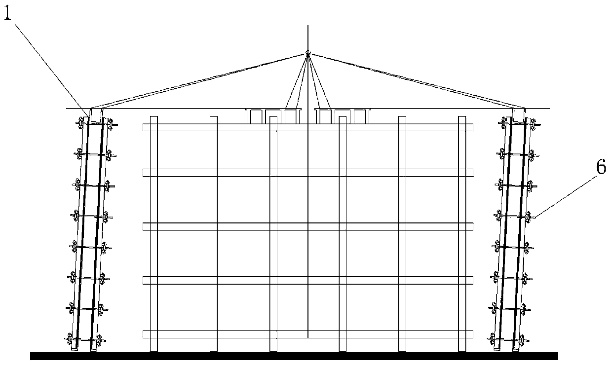 Construction method of cast-in-place concrete curve surface inclined tube body structure