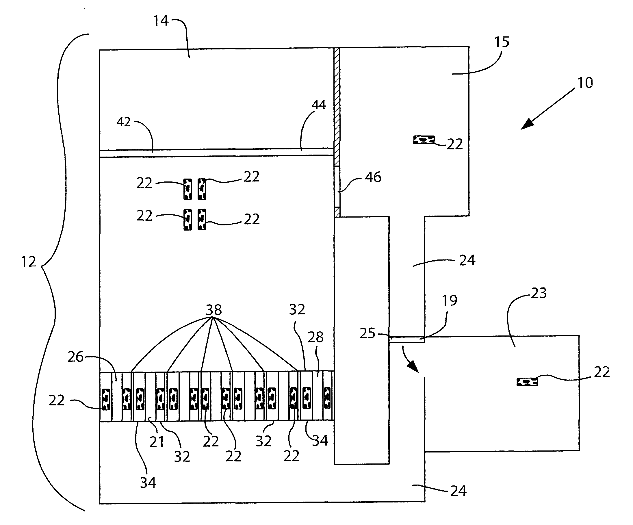 System for milking cows and method