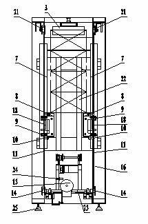 Automatic depalletizing and stacking machine for line stack-type containers