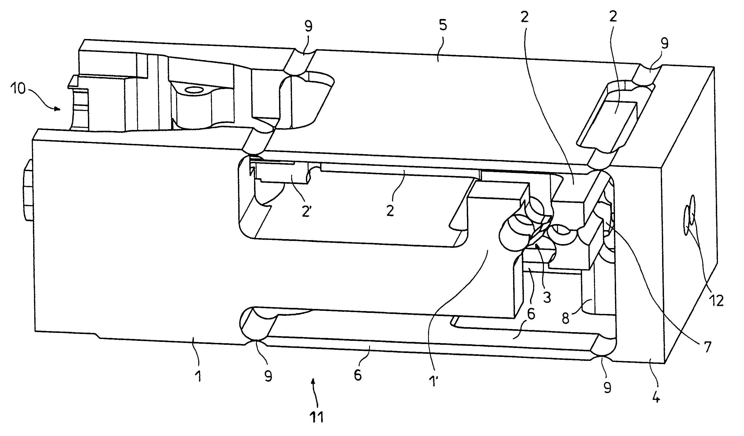 Weighing system of monolithic construction including flexural pivot