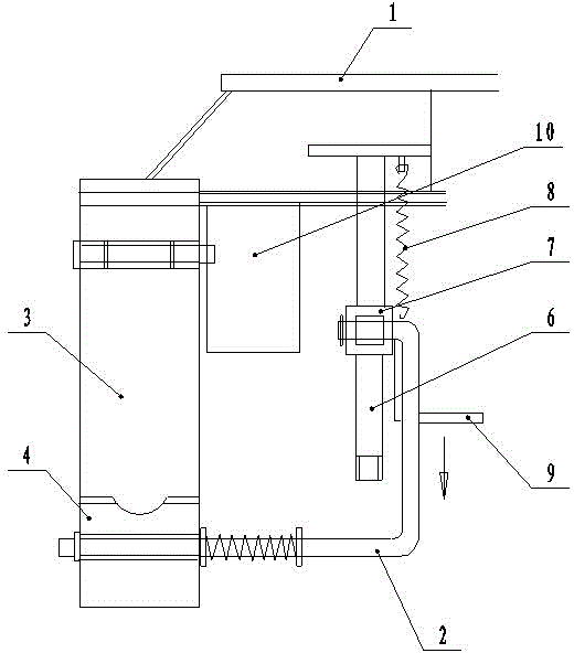 Anti-falling device of tightening element of small box fastener for electrolytic aluminum multifunctional crown block