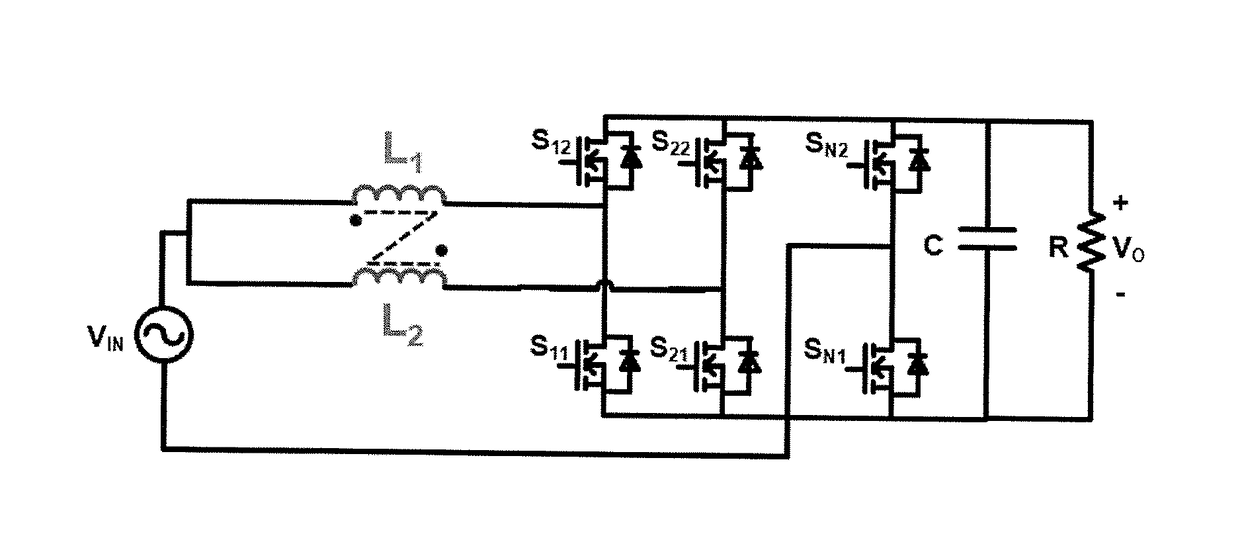 Multiphase Coupled and Integrated Inductors with Printed Circuit Board (PCB) Windings for Power Factor Correction (PFC) Converters