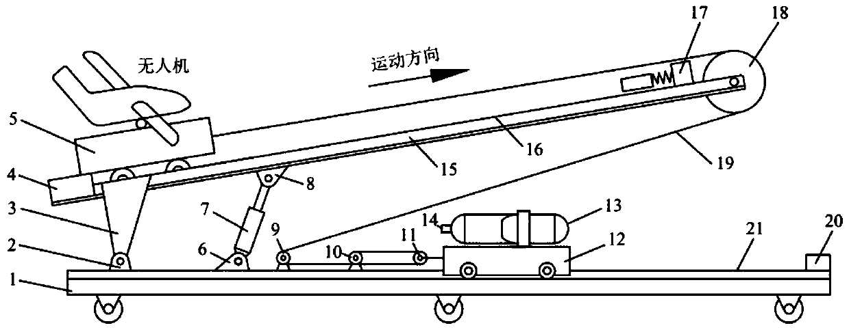 Movable unmanned aerial vehicle gas-liquid power ejection system