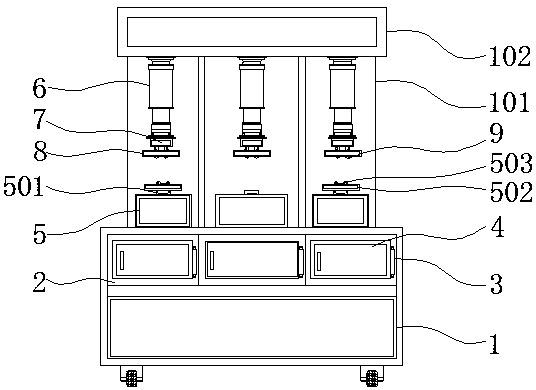 Tension stretch detecting device for facilitating clamping of spring processing