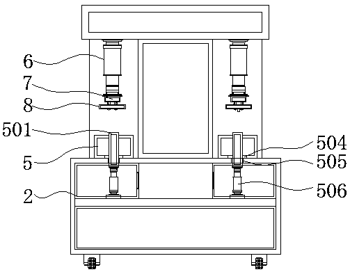 Tension stretch detecting device for facilitating clamping of spring processing