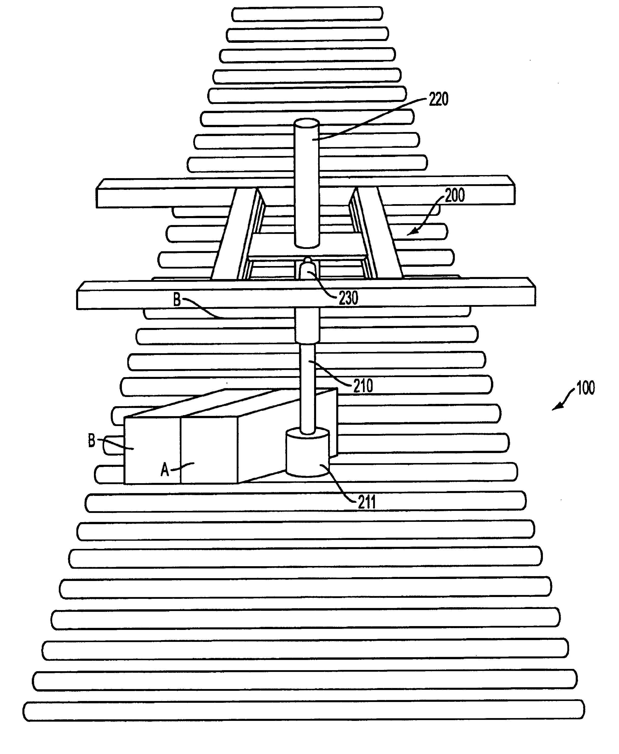 Case turning apparatus and method for a palletizer