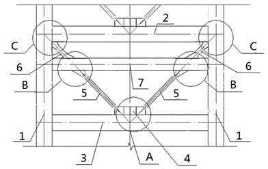 Restrained brace anti-seismic structure for super high-rise building and manufacturing method