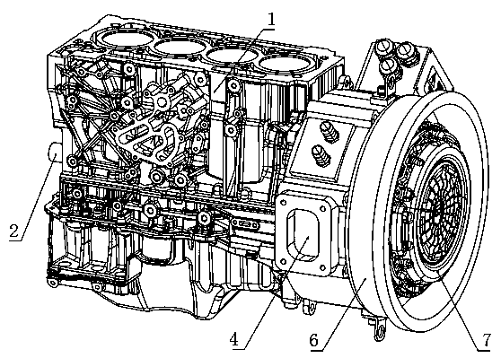 Hybrid power system of engine integrated motor