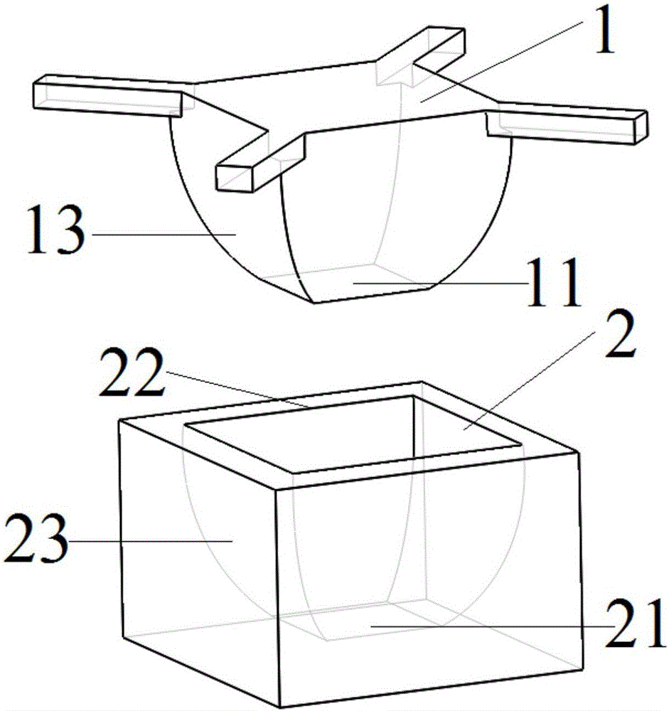 Unmanned aerial vehicle body structure, groove assisting positioning platform and landing positioning method of unmanned aerial vehicle