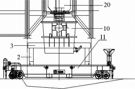 Jacking ladle car and applications thereof in vacuum circulating degasification refining method