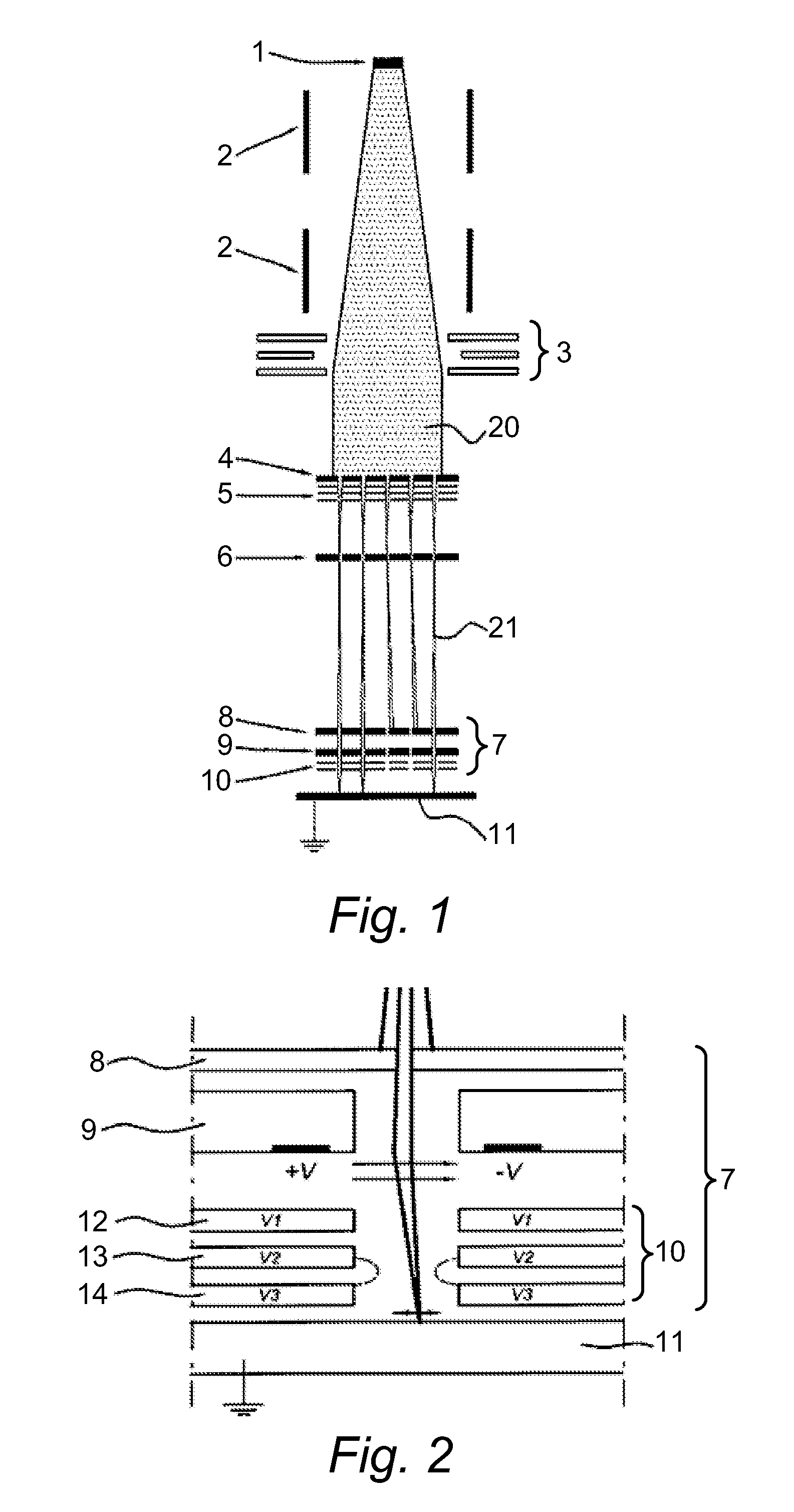 Electrostatic lens structure