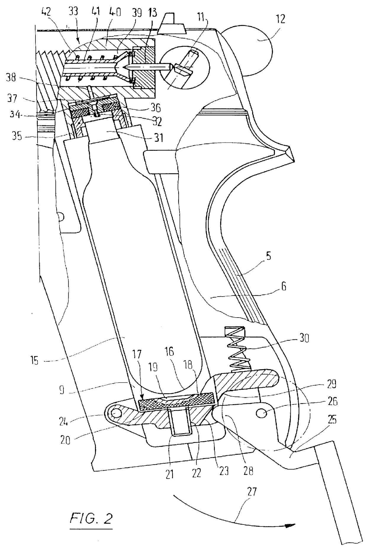 Pressure-operated firearm