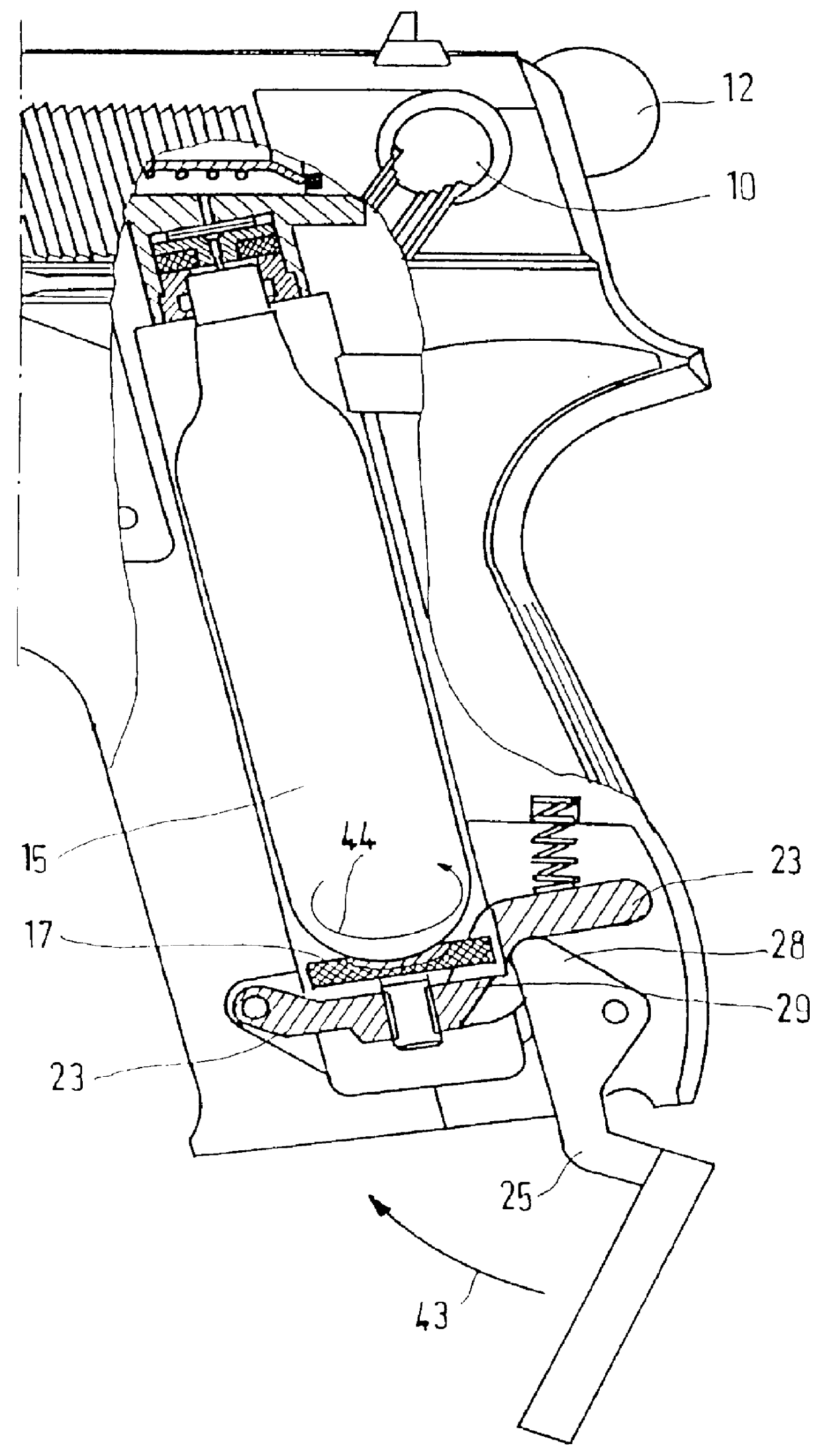 Pressure-operated firearm