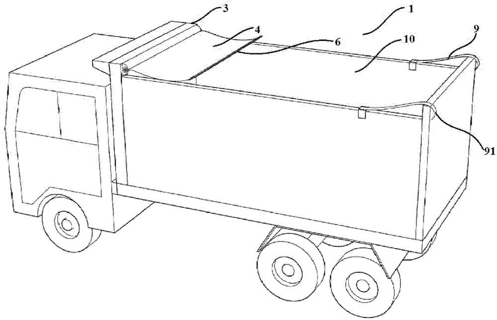 A car tarpaulin covering device