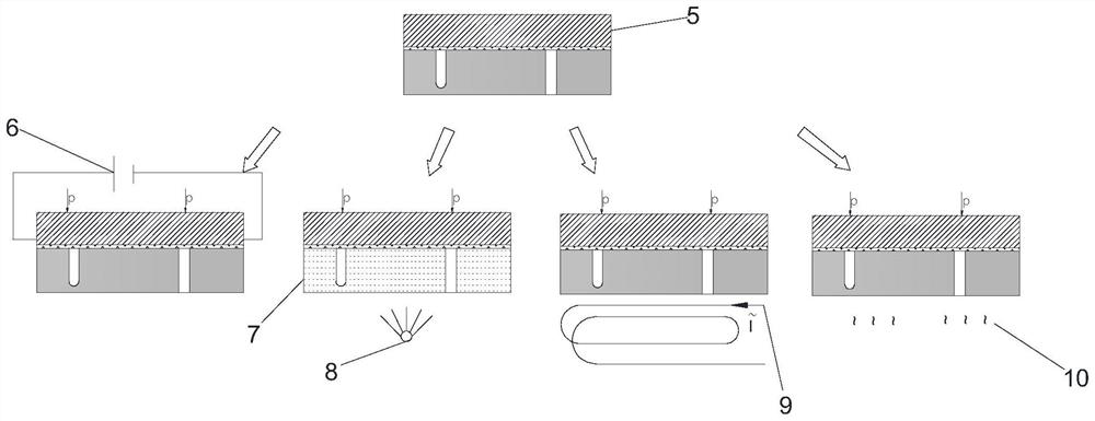 Support plate hole filling process based on metal imprinting