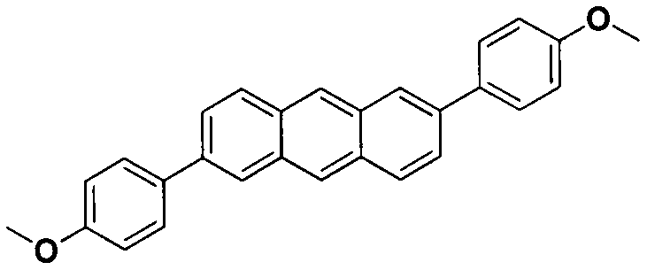 Isotropic anthryl compound with oxygen atom substituents, preparation method and application