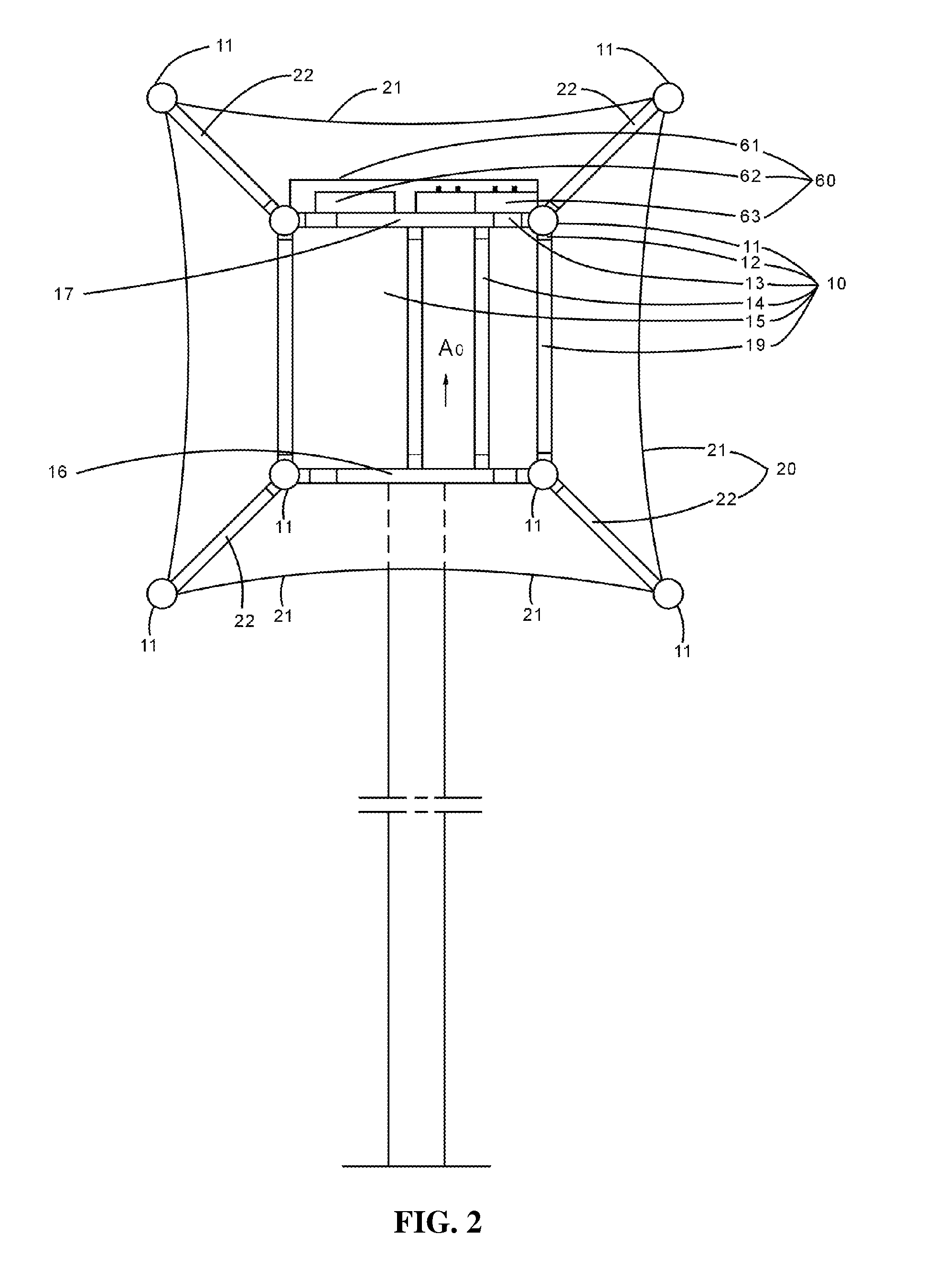 Three-dimensional wind-light congregating power generating system with spherical joints