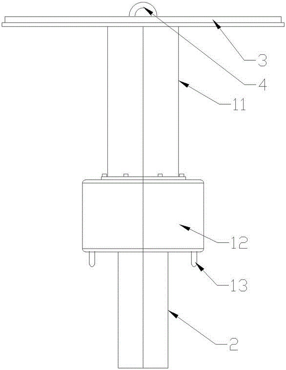 Underwater floating body and buoyancy device including the floating body