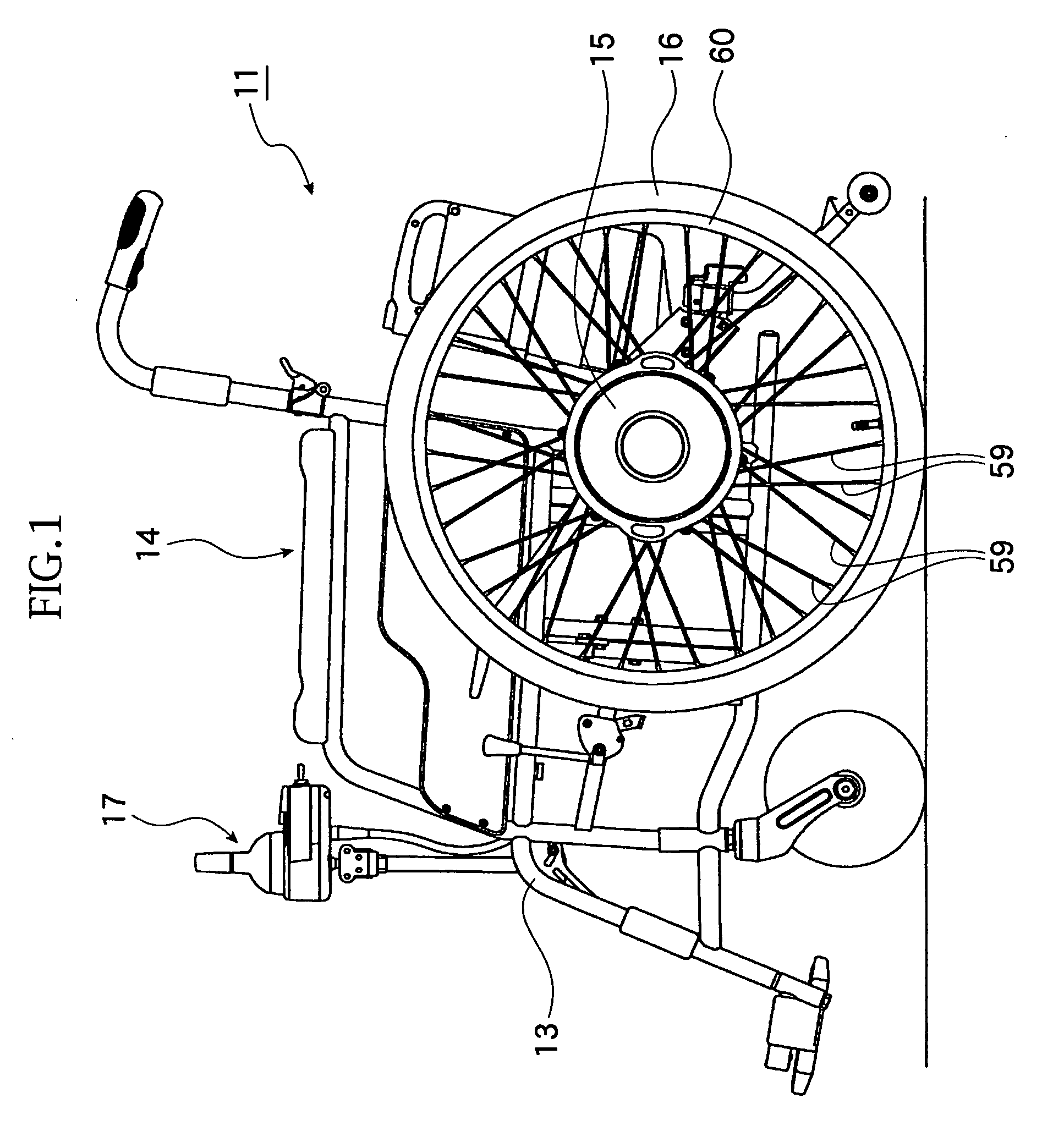 Rotary electric machine and electric wheelchair mounted with rotary electric machine