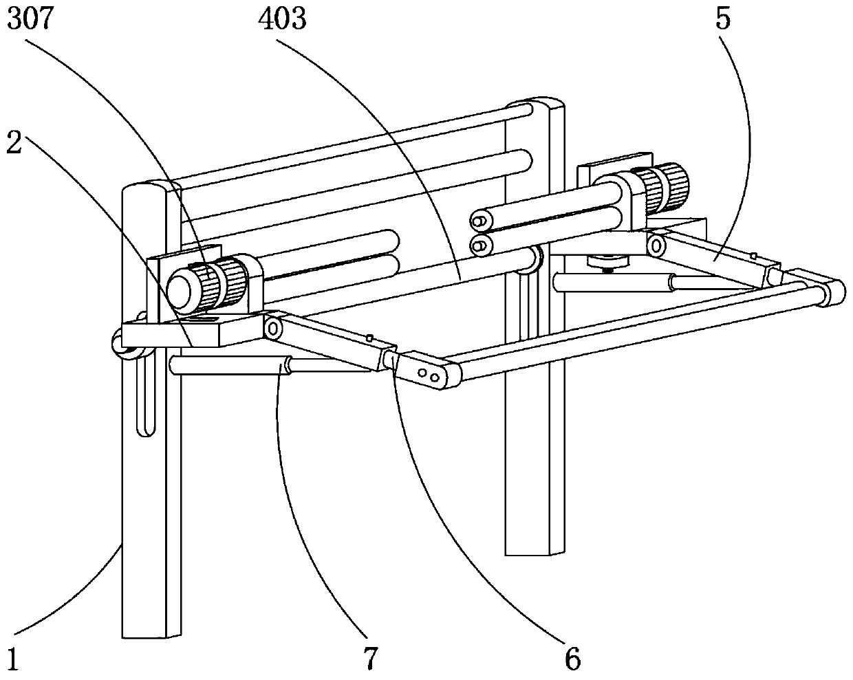 Cloth outlet mechanism of desizing machine for producing chemical fiber cloth