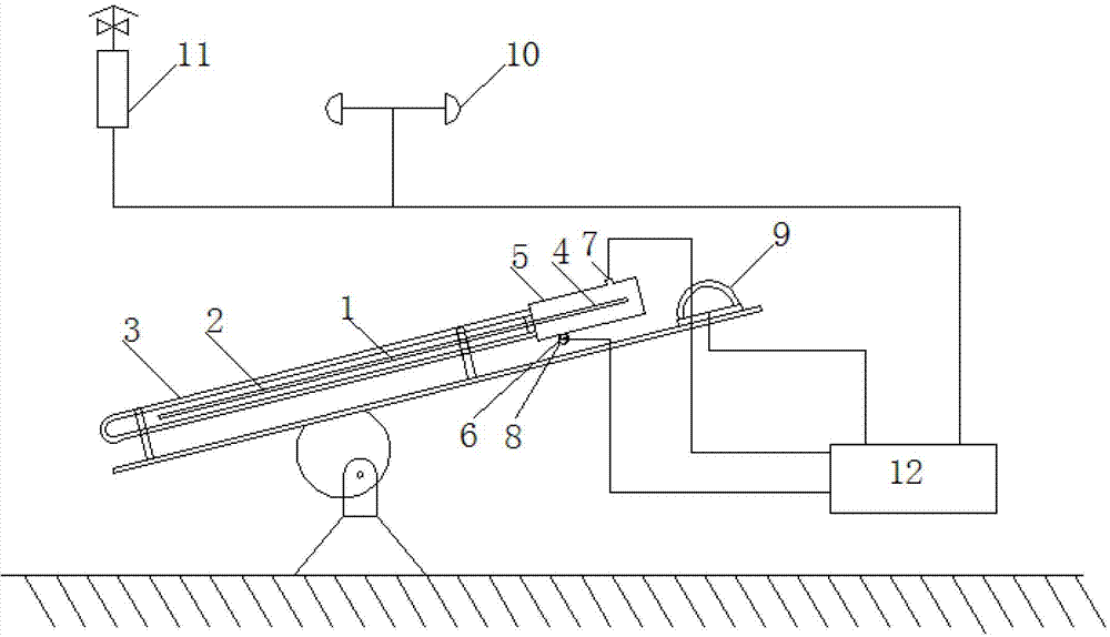 Device for testing heat exchange performance of solar thermal collector interpolated with nanometer fluid heat pipe