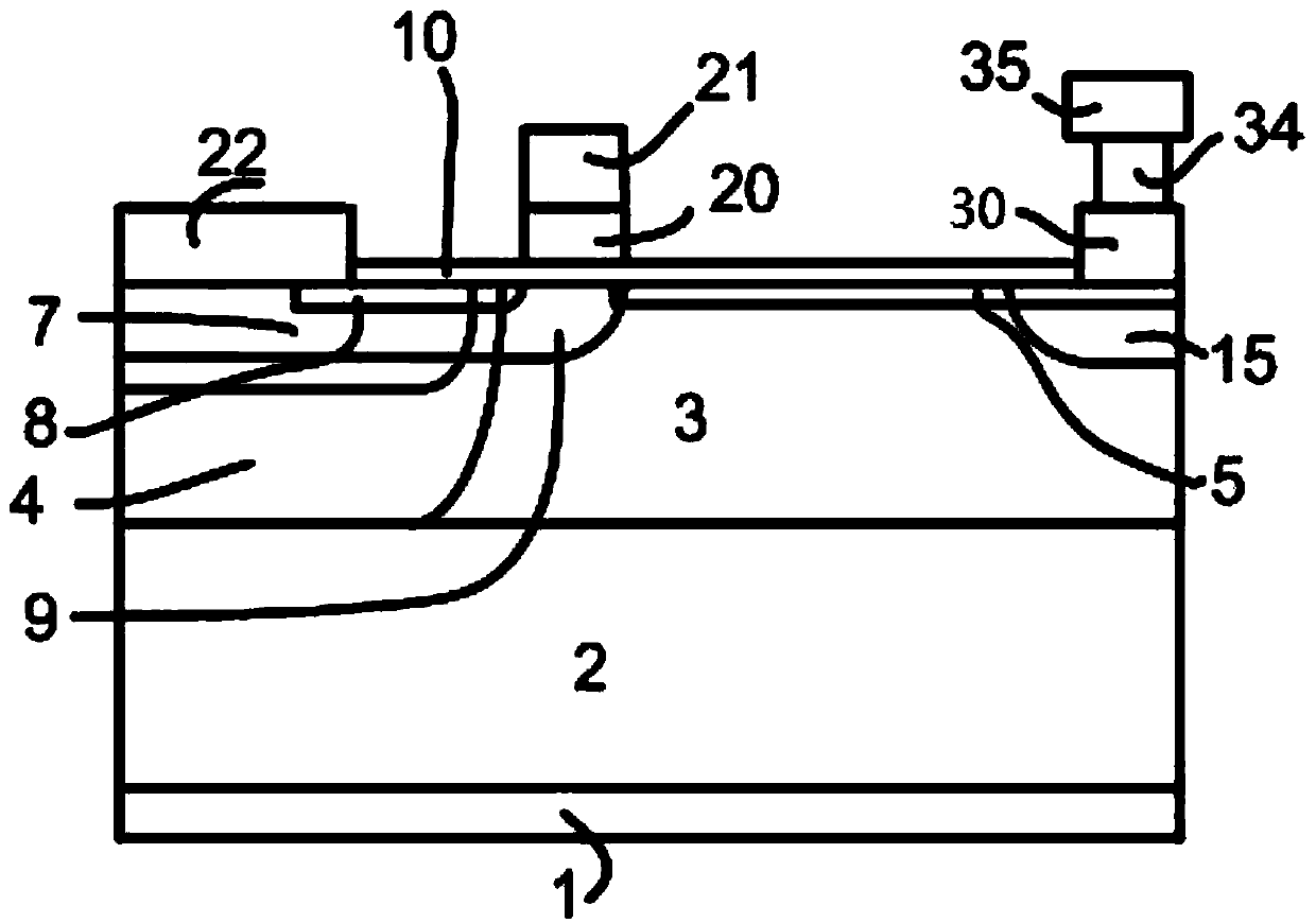 RF-LDMOS (radio frequency laterally diffused metal oxide semiconductor) self-alignment drain terminal field plate structure and fabrication method thereof