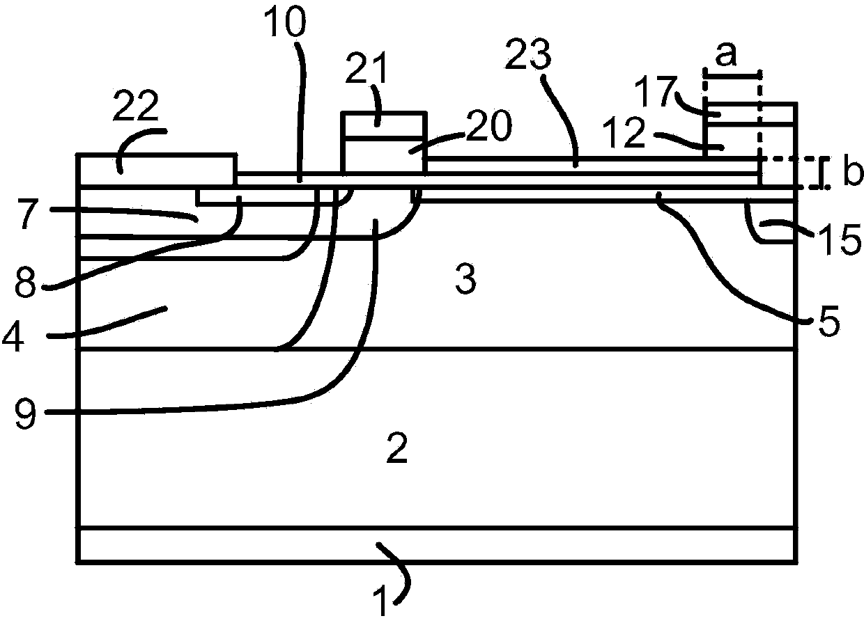 RF-LDMOS (radio frequency laterally diffused metal oxide semiconductor) self-alignment drain terminal field plate structure and fabrication method thereof