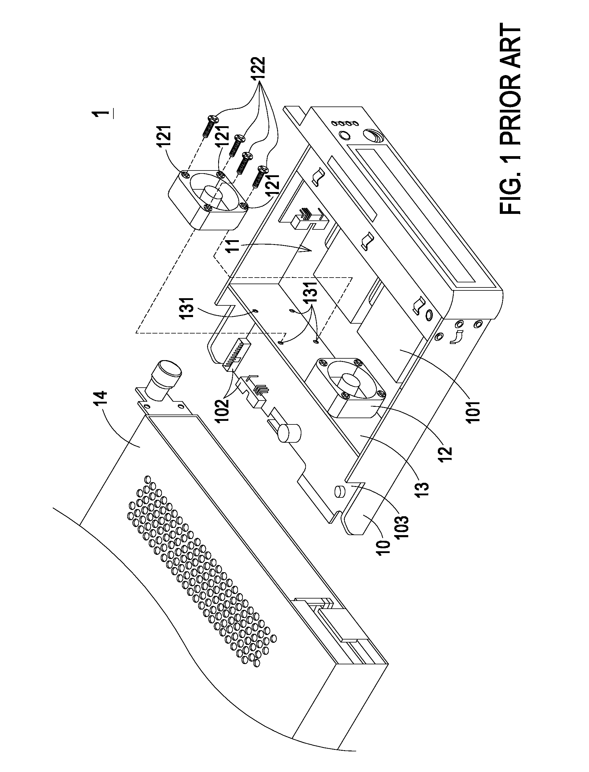 Case structure and fan frame fixing module