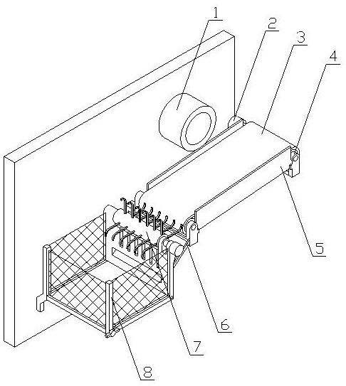 A device for filtering solid waste at river channel sewage outlet