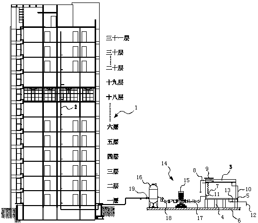 Automatic spraying conservation system for high-rise building shear wall structure