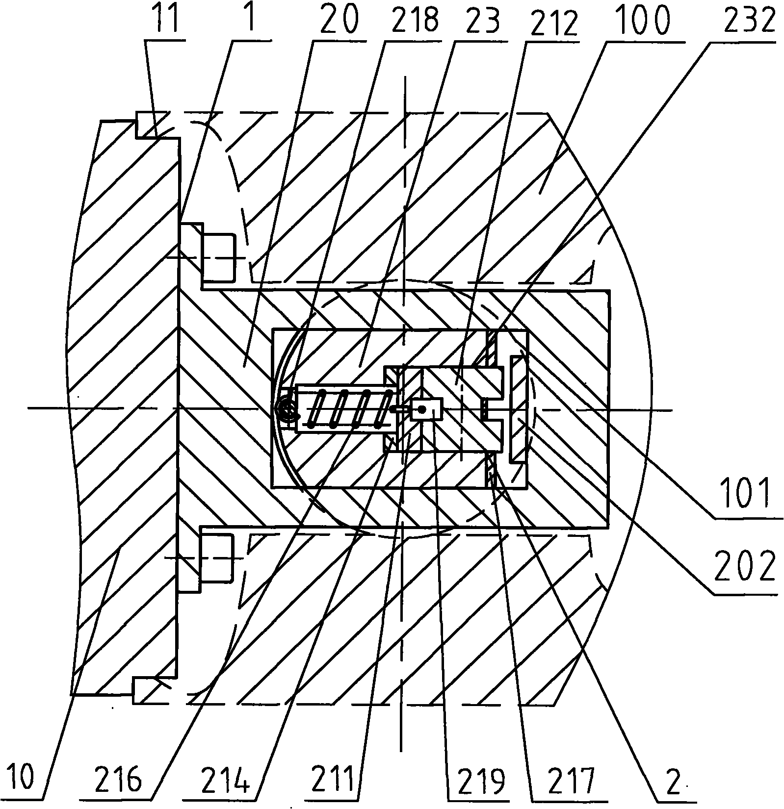 Piston positioning and locking device