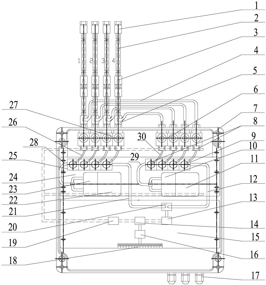 Dual-gas route type heat-sensitive fire detector and detection method thereof