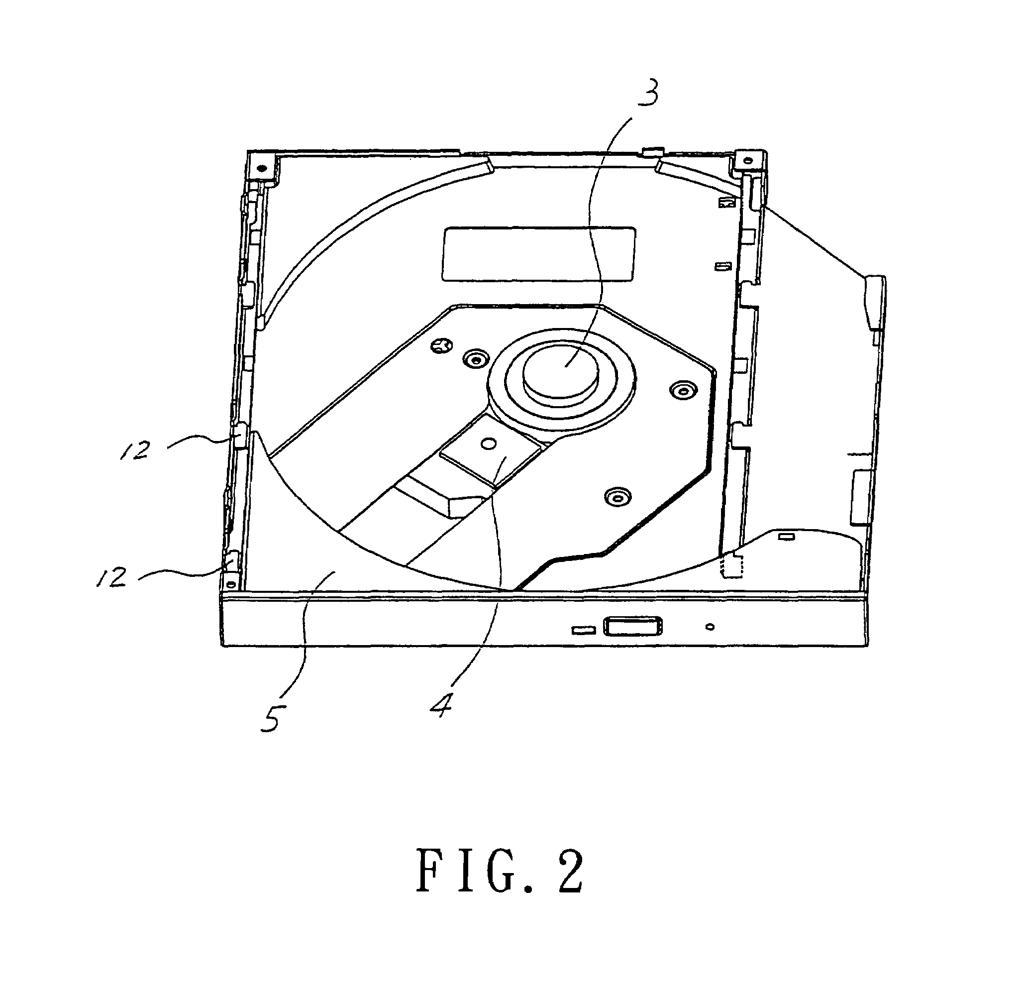 Sliding mechanism for optical compact disk drive