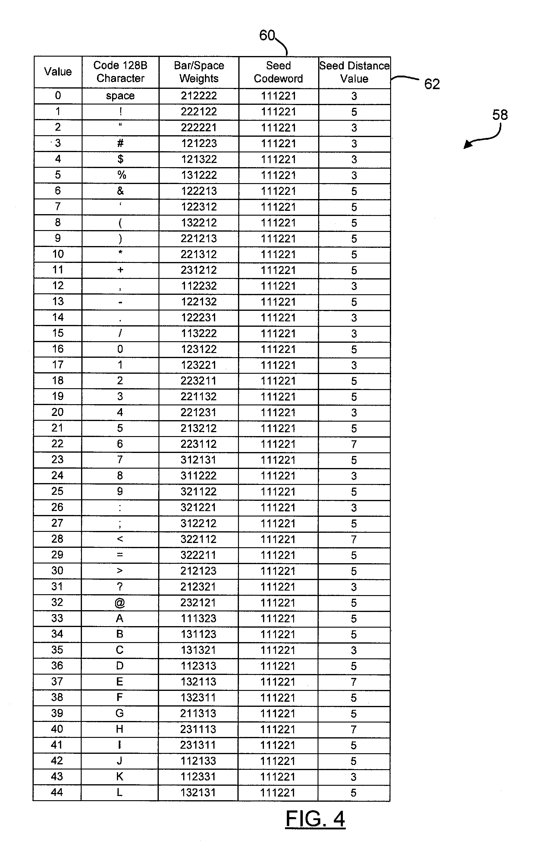 Optical reader using distance map decoding