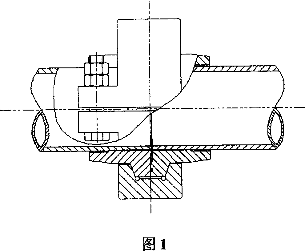 Ball socket joint used in deep sea resource exploiting system mine throwing subsystem