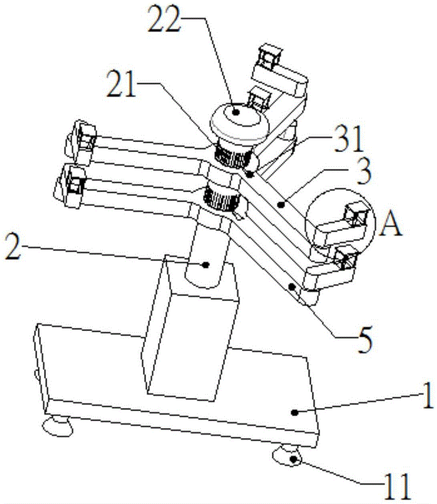 Anemoscope fixing device