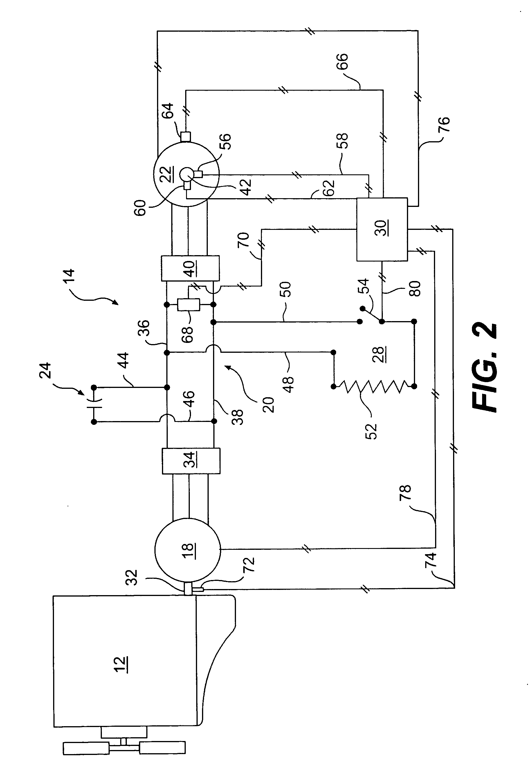 Electric drive system having DC bus voltage control