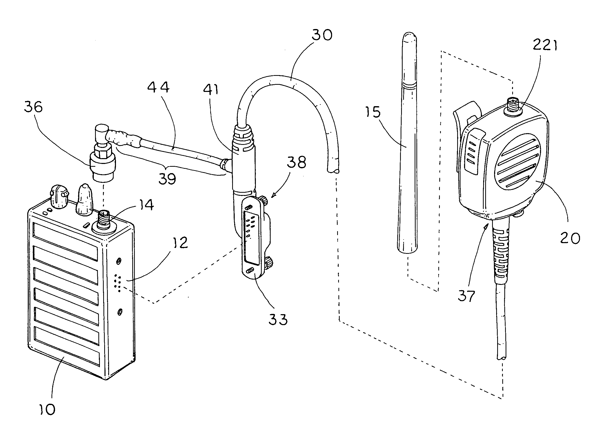 Speaker microphone connector for communicator