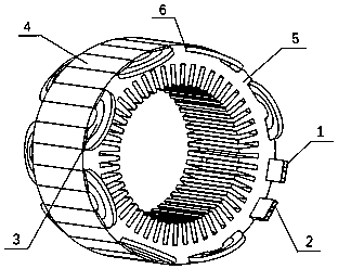 Embedded multi-channel water-helium double circulation cooling structure for large motor