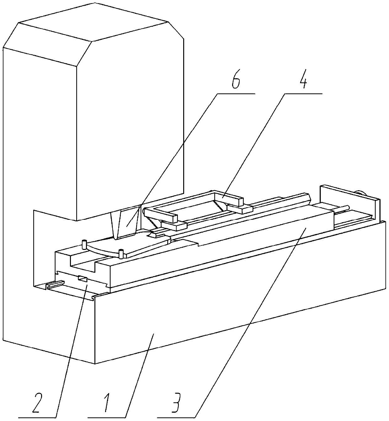 Middle hammering device for forging Luoyang shovel