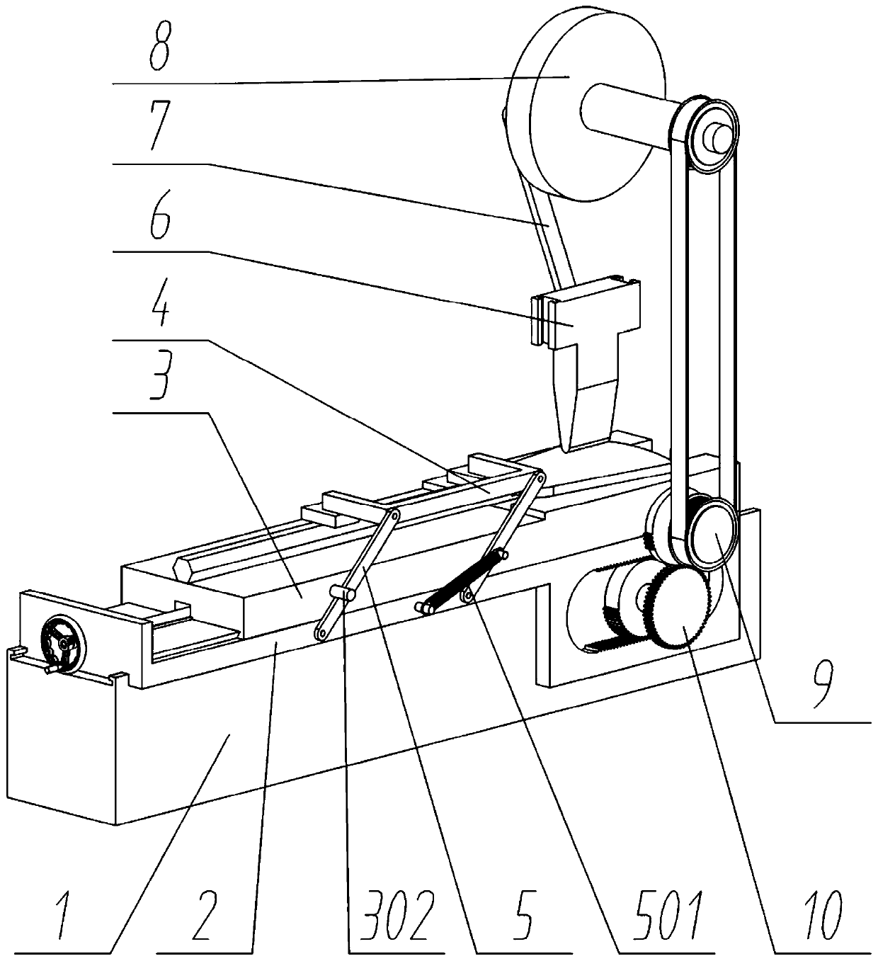 Middle hammering device for forging Luoyang shovel