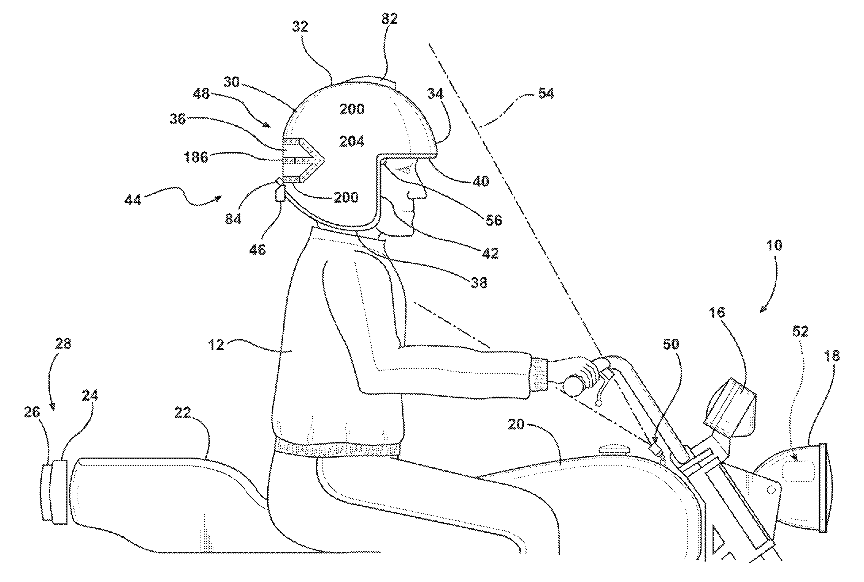 Communications assembly adapted for use with a helmet