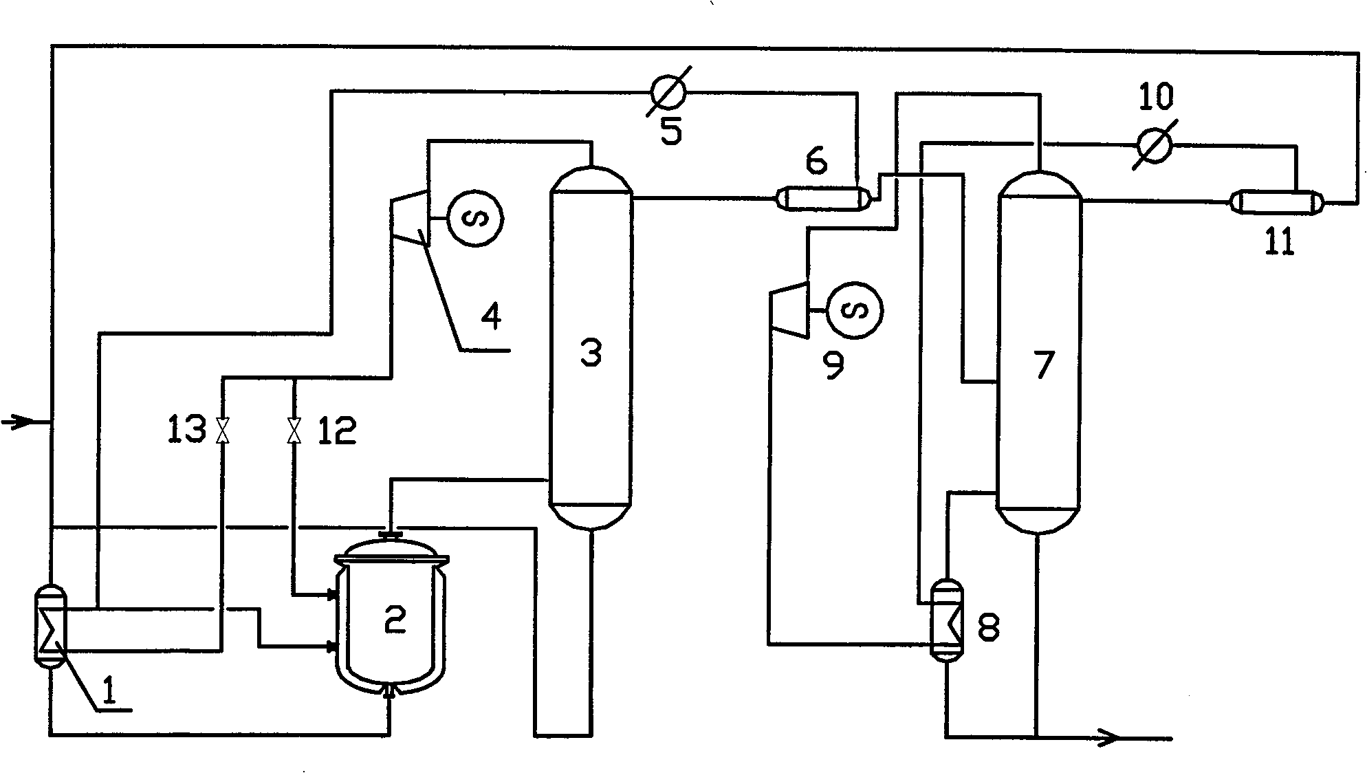 Heat pump rectifying production process and plant for n-butyl acetate