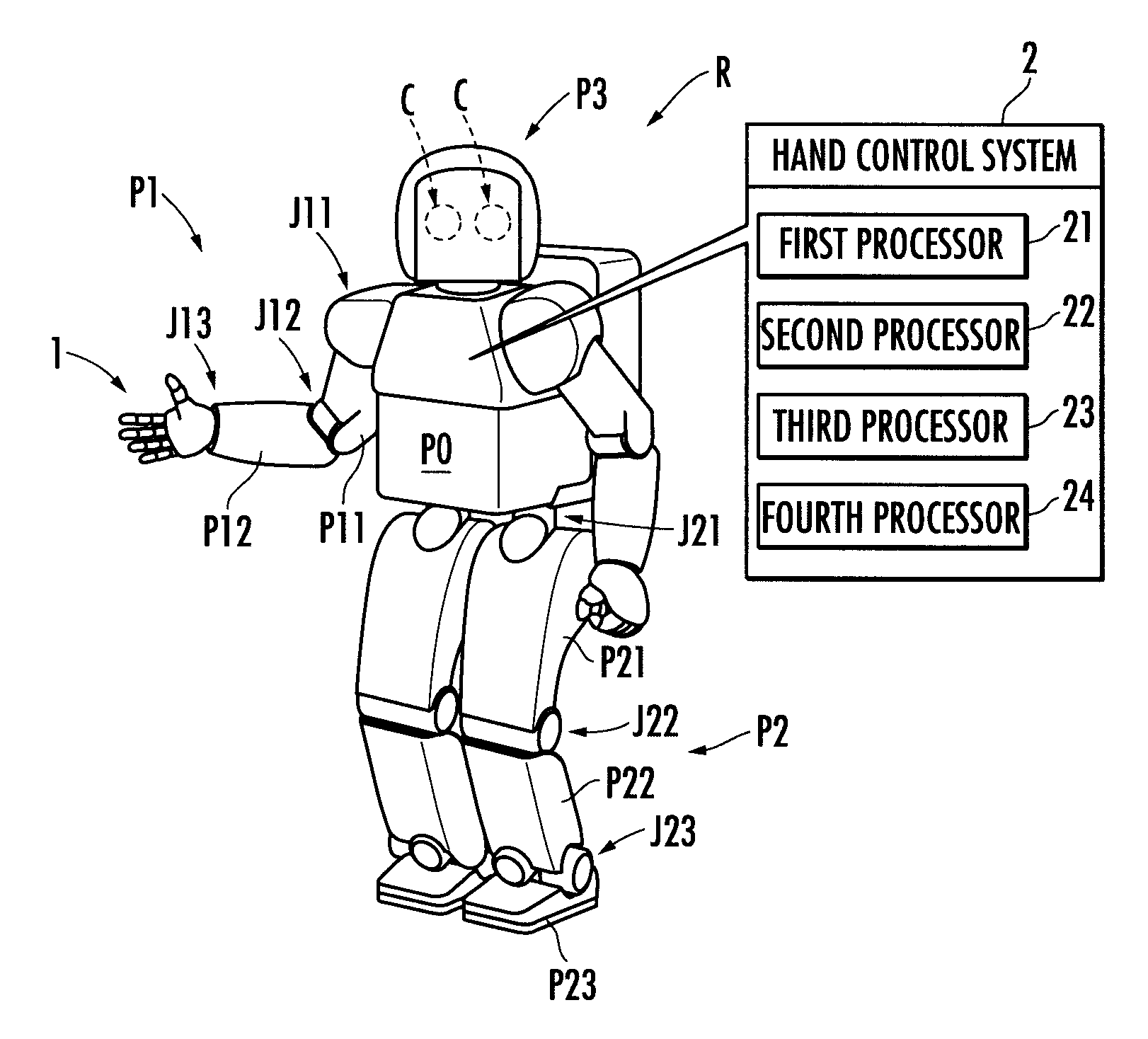 Hand control system, method, program, hand, and robot